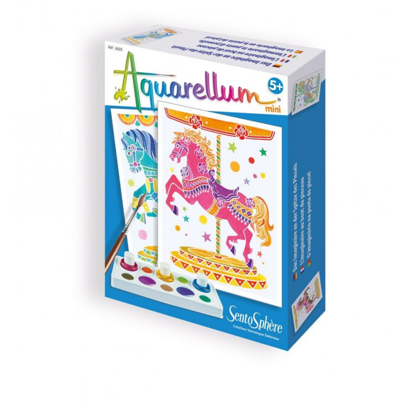 Aquarellum mini chevaux manège