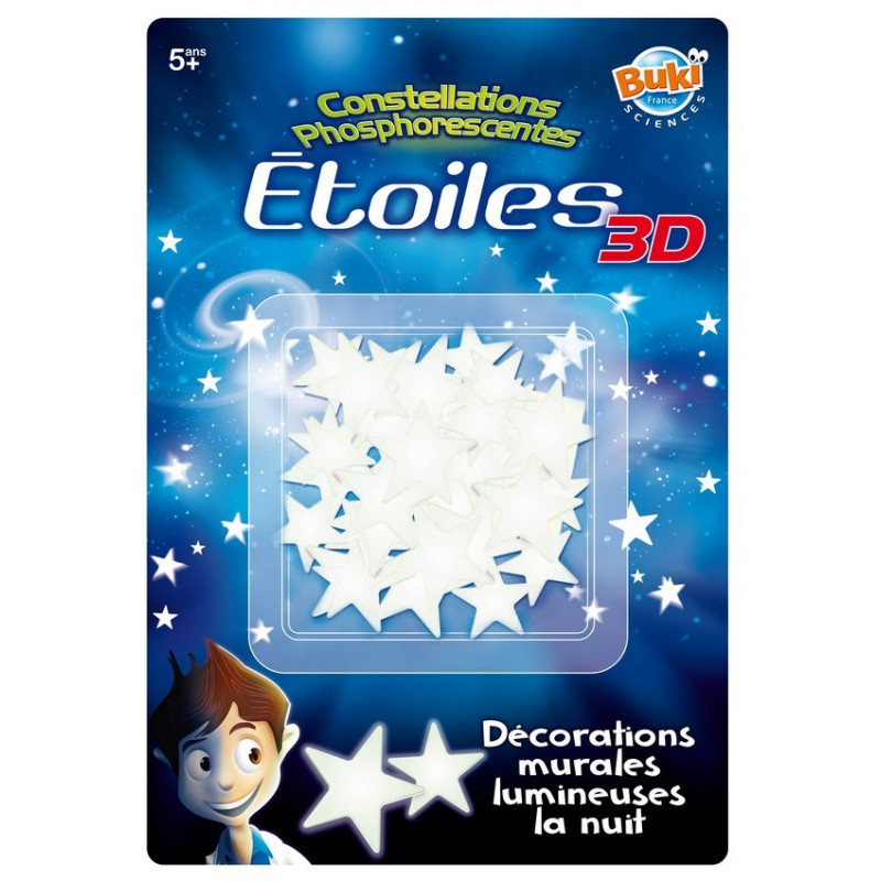 ETOILES 3D PHOSPHORESCENTES