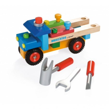 Camion de chantier géant - Camion en bois de bricolage enfant Janod