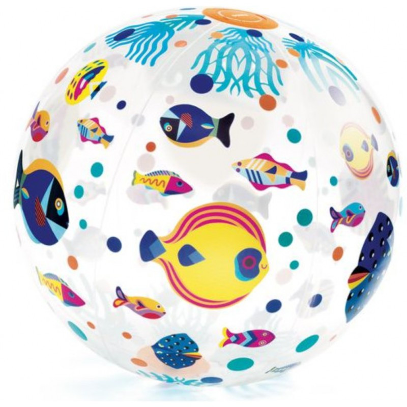 Ballon Gonflable - Fishes Ball - Jeu de plein air - Djeco - Tropfastoche.com