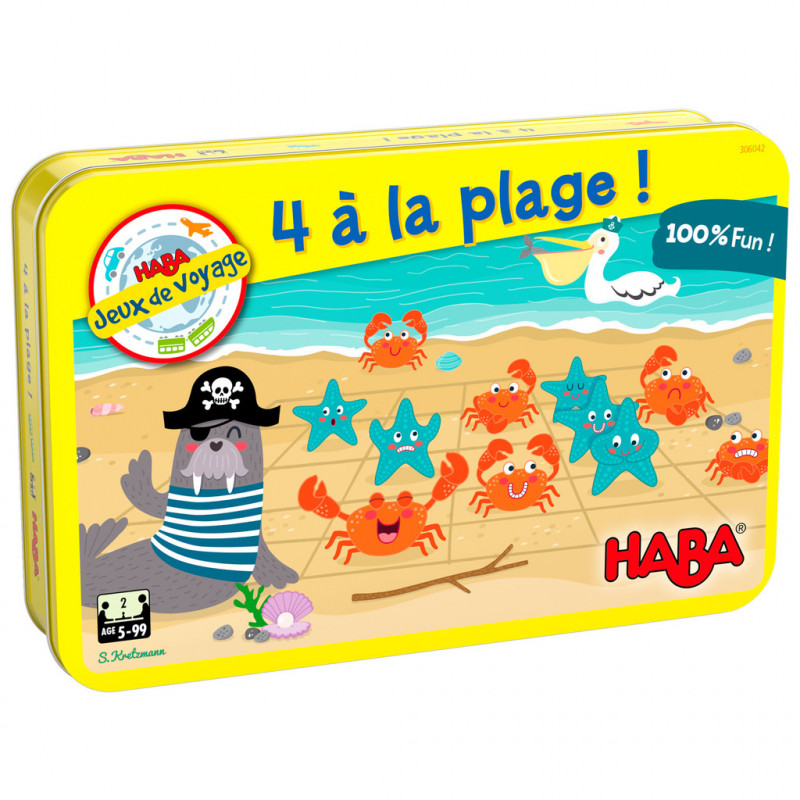 4 a la Plage : Jeu de Voyage Haba - puissance 4 magnetique - Boutique  Tropfastoche.com