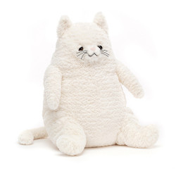 Peluche Gros chat Blanc Amore