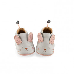 Chaussons cuir Lapin...