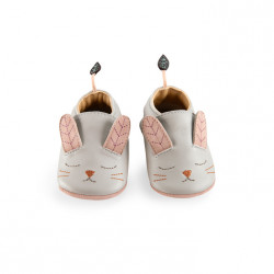 Chaussons cuir Lapin...
