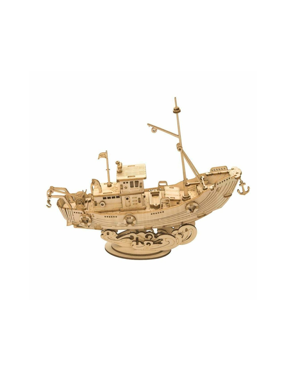 Maquette en bois 3D Fishing Ship Bateau de pêche - Construction 3D  Tropfastoche.com