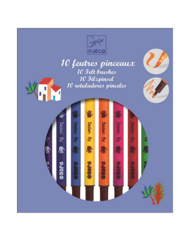 10 FEUTRES PINCEAUX - CLASSIQUE